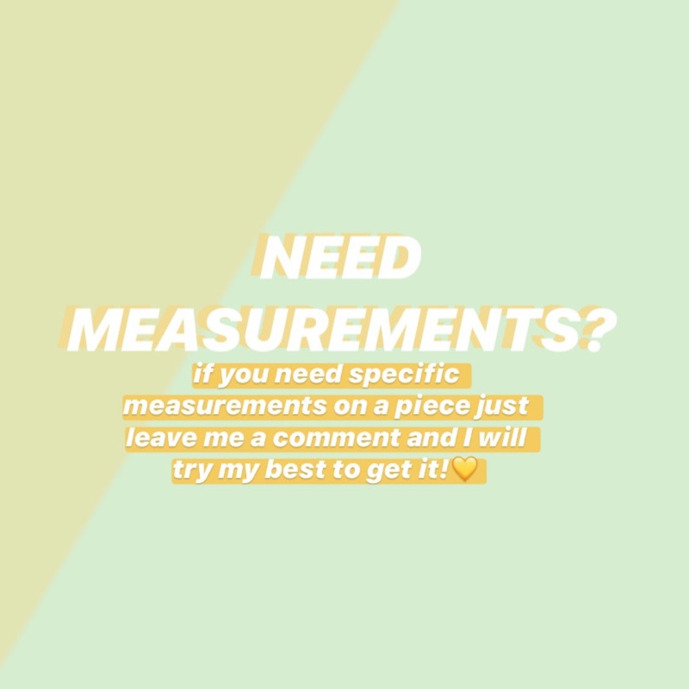 Measurements!